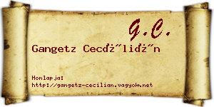 Gangetz Cecílián névjegykártya